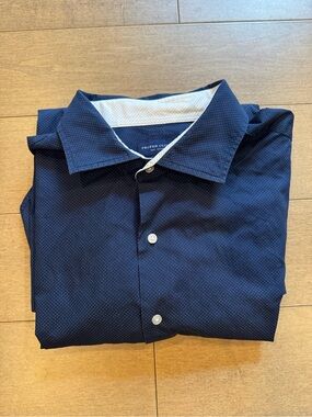 Proper Cloth Navy Microdot Men's Dress Shirt